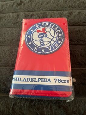 Loungefly Philadelphia 76ers NBA Zip Around Wallet Red Blue White NWT